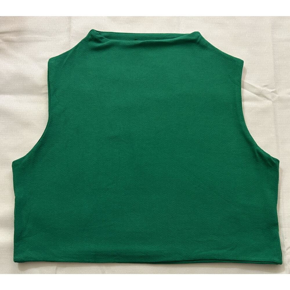 Naked Wardrobe NWOT Kelly Green Sleeveless Cropped Tank Top Size XL